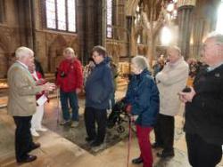 Lincoln 2016 Members on Cathedral tour